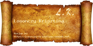 Losonczy Krisztina névjegykártya